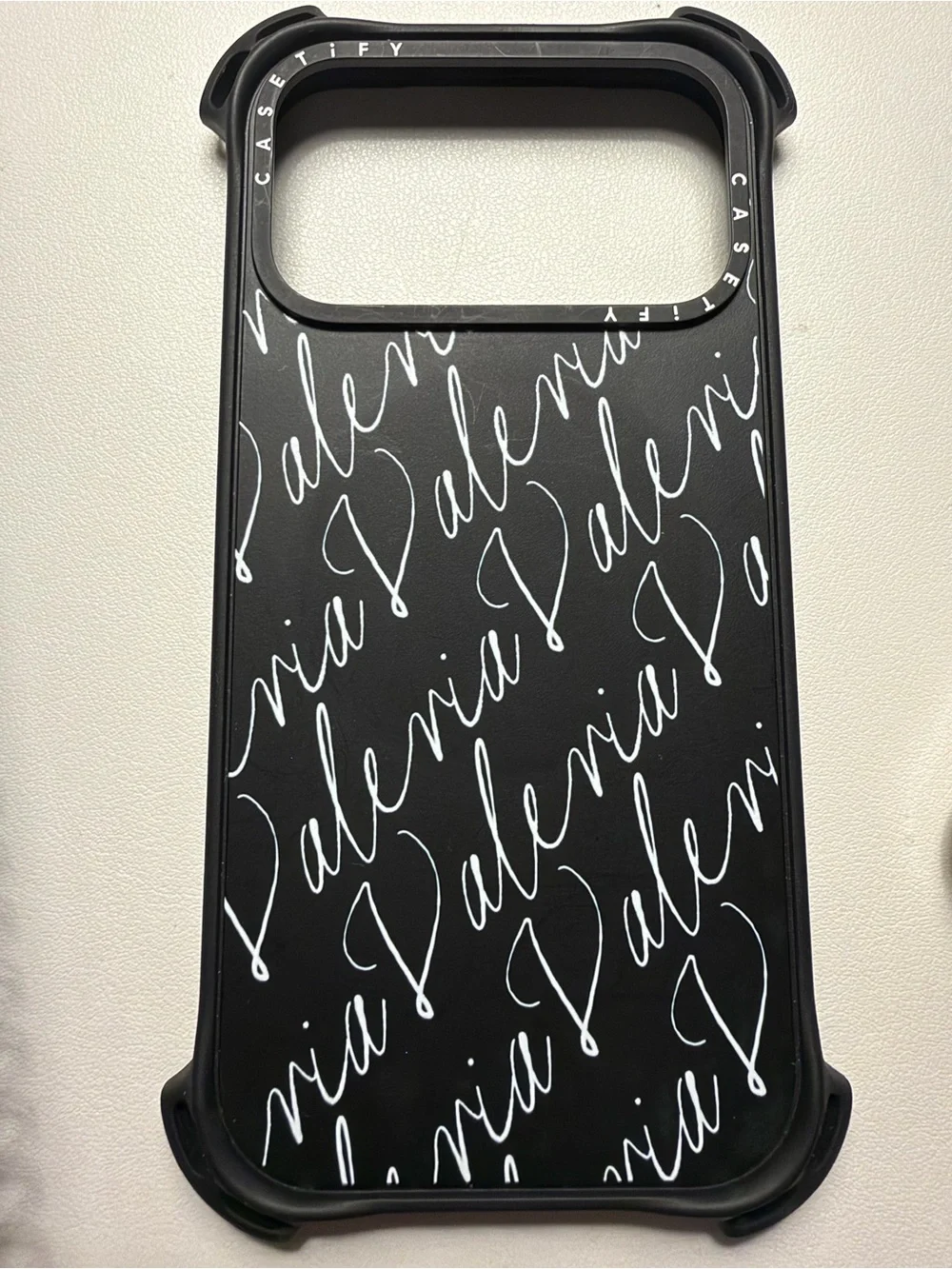 Casetify Black & White 'Valeria' Script Case